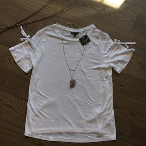 Topshop ribbon detail tee